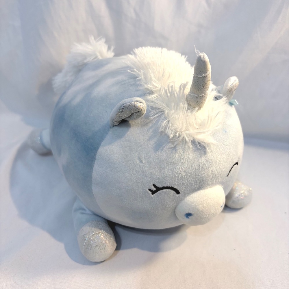 Squishmallows Arlie Unicorn Plush White Silver Shimmer Stuffed Animal